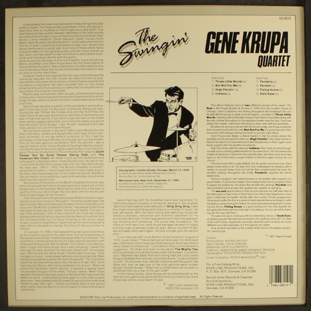 the swingin' by GENE KRUPA