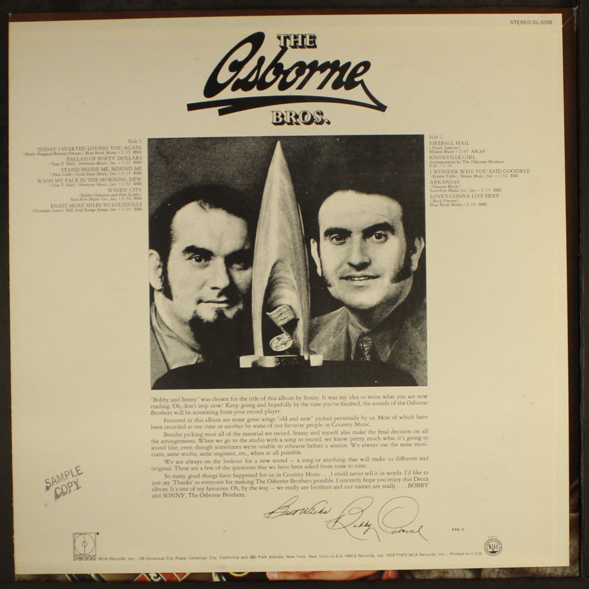 bobby & sonny by OSBORNE BROTHERS