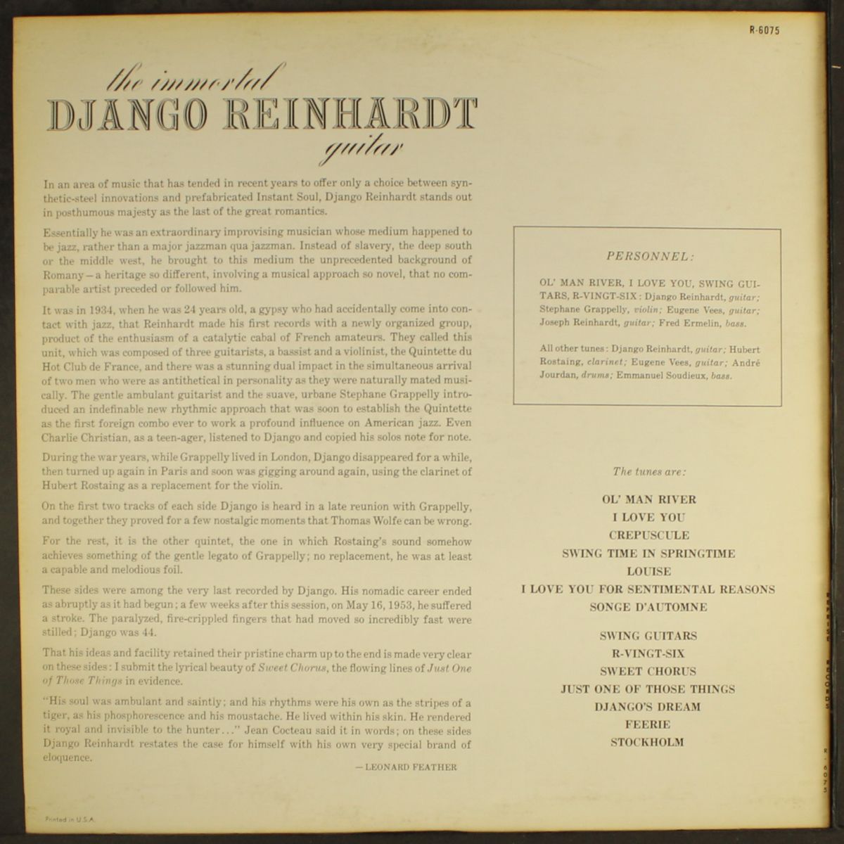 immortal guitar by DJANGO REINHARDT