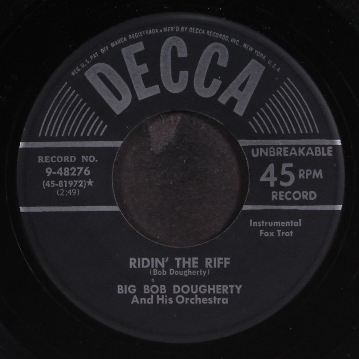 ridin' the riff / big bob's boogie by BIG BOB DOUGHERTY