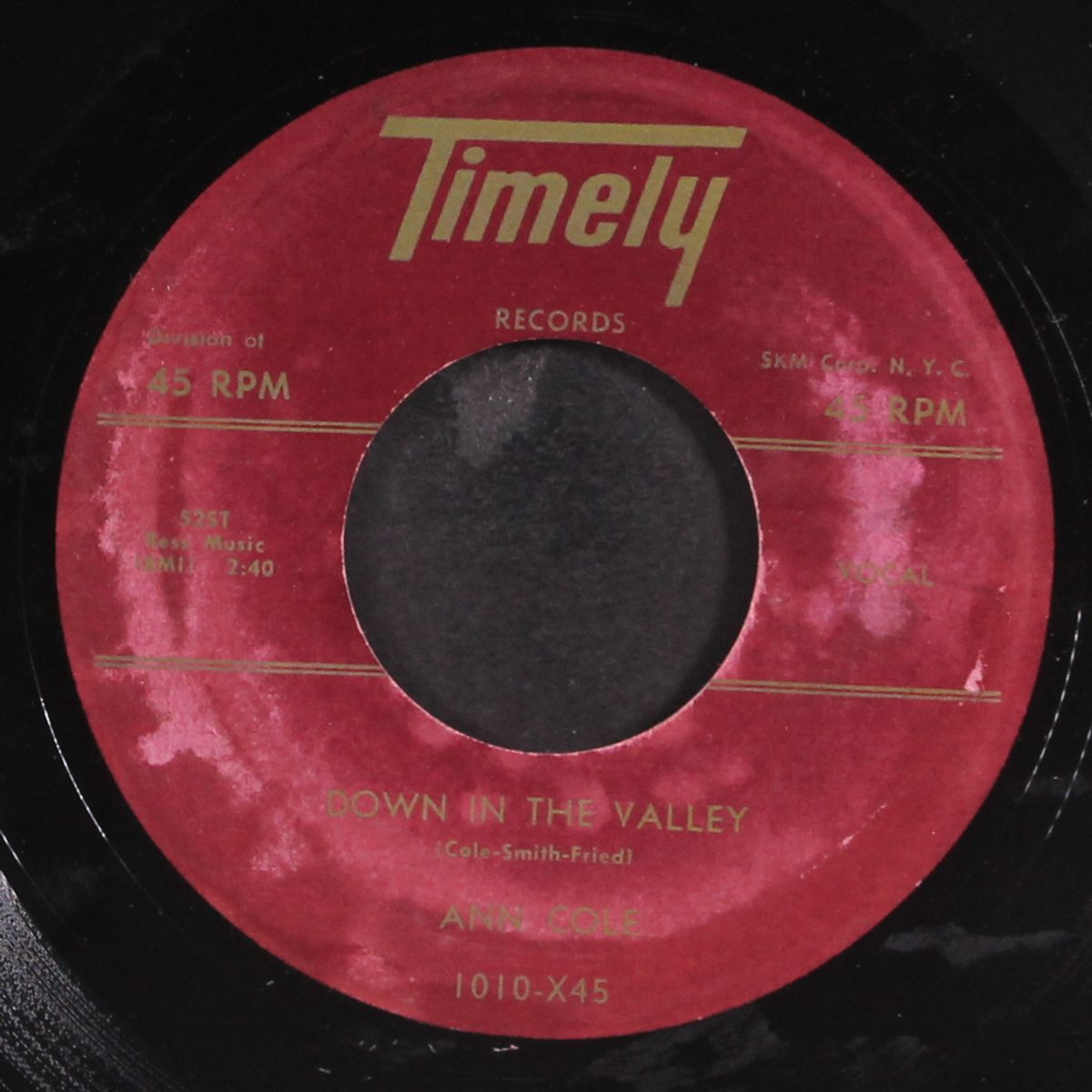 down in the valley / so proud of you by ANN COLE