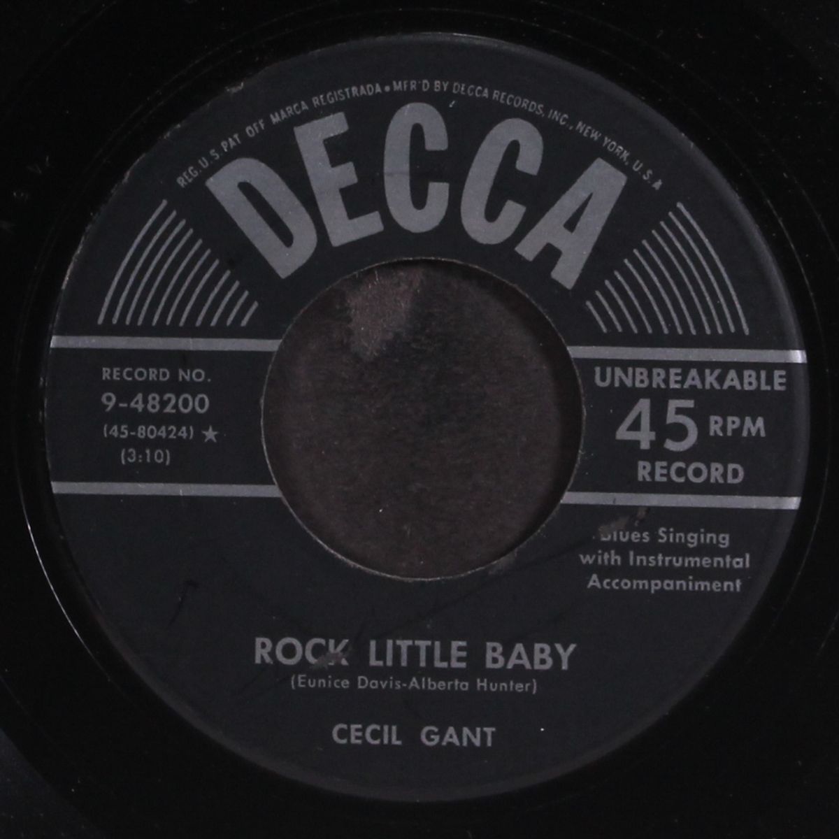 shot gun boogie / rock little baby by CECIL GANT