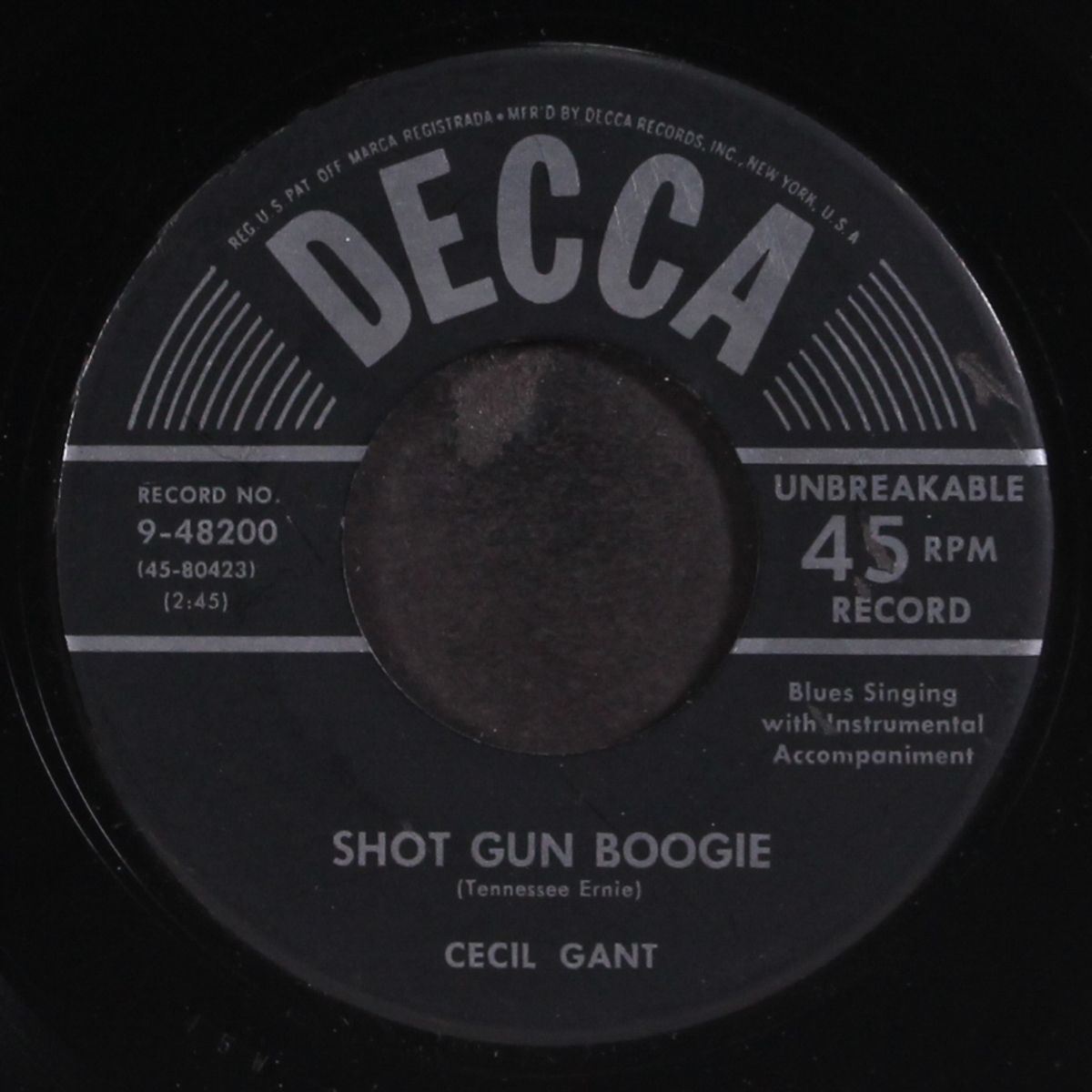 shot gun boogie / rock little baby by CECIL GANT
