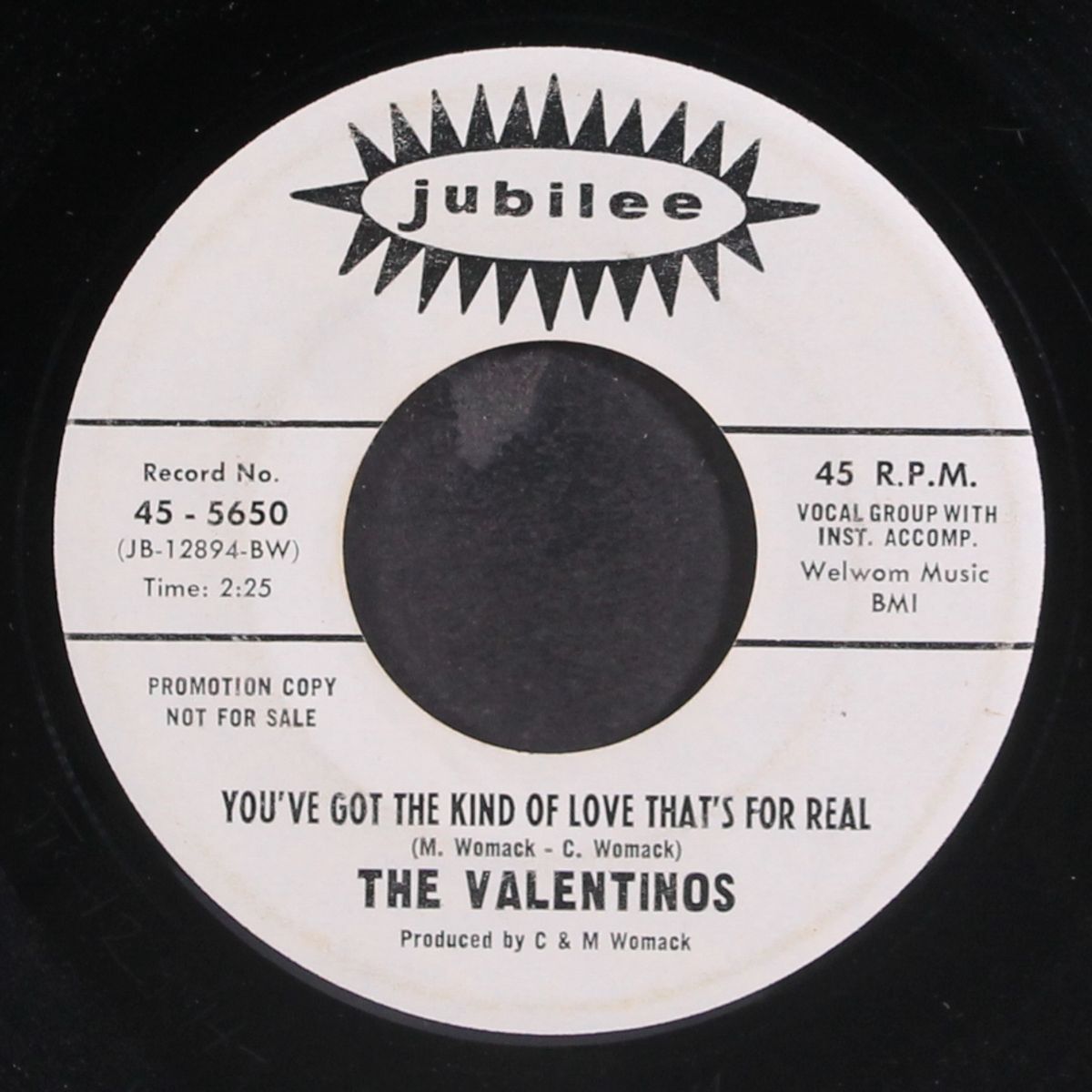 two lovers history / you've got the kind of love that's for real by VALENTINOS