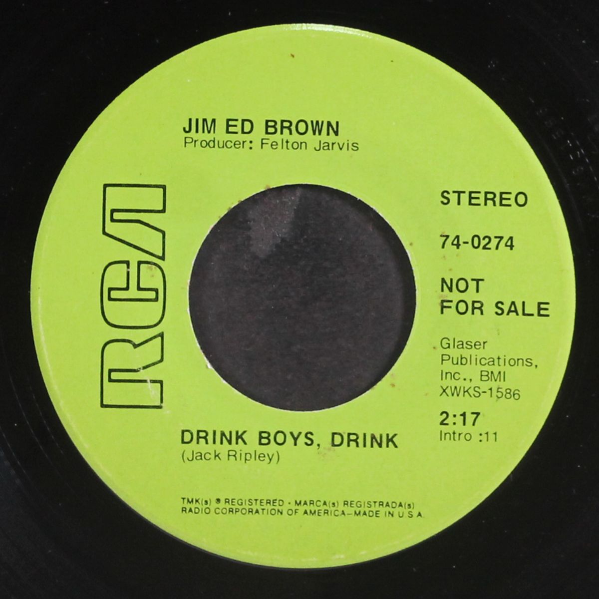 ginger is gentle and waiting for me / drink boys, drink by JIM ED BROWN