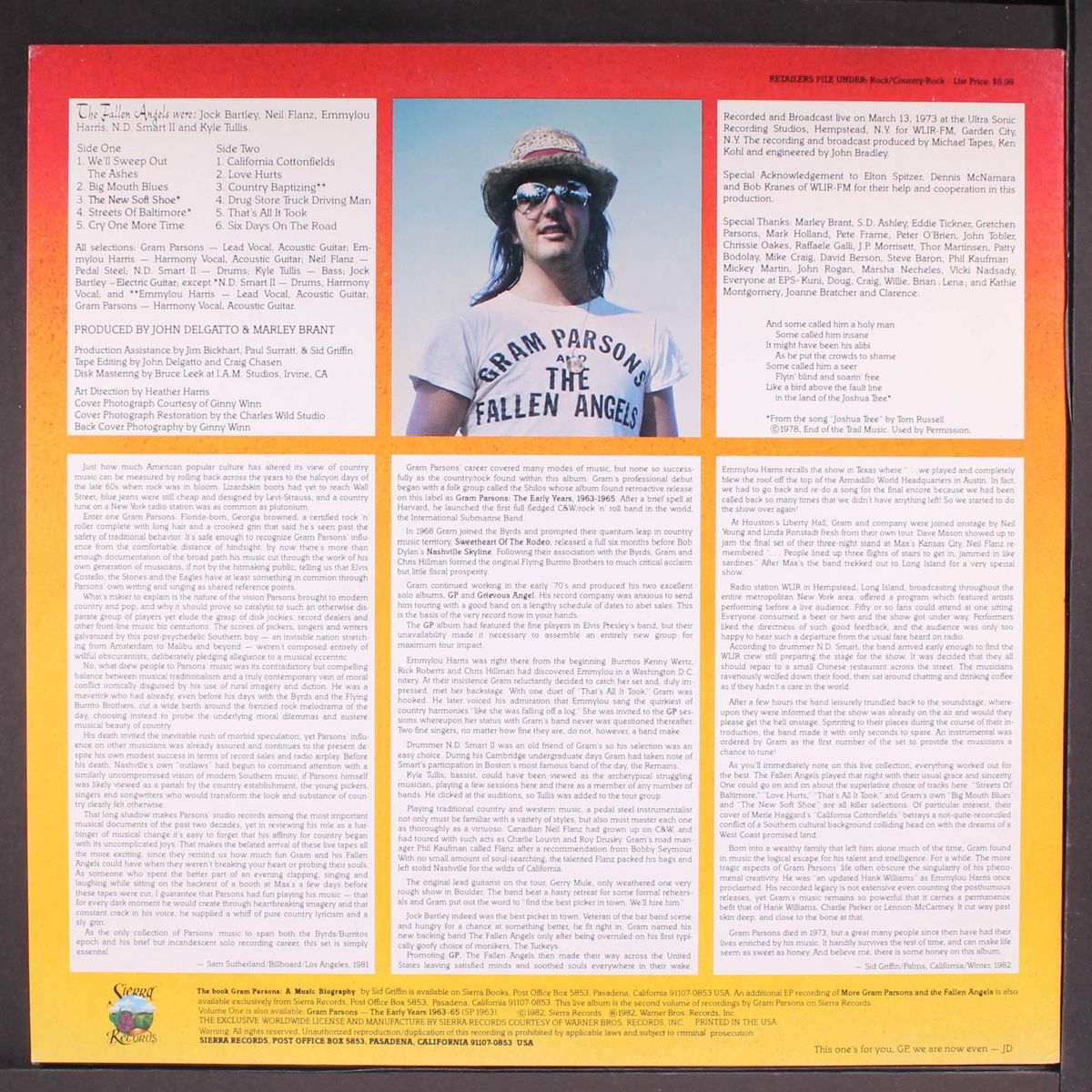 live 1973 by GRAM PARSONS & FALLEN ANGELS