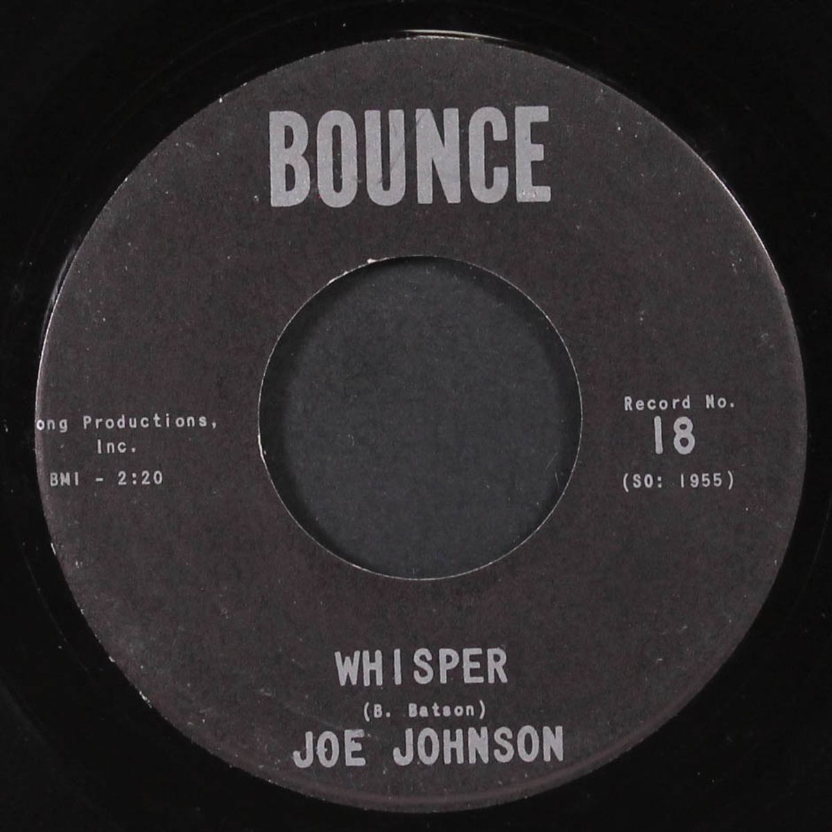 jimmy's got bad feet / whisper by JOE JOHNSON