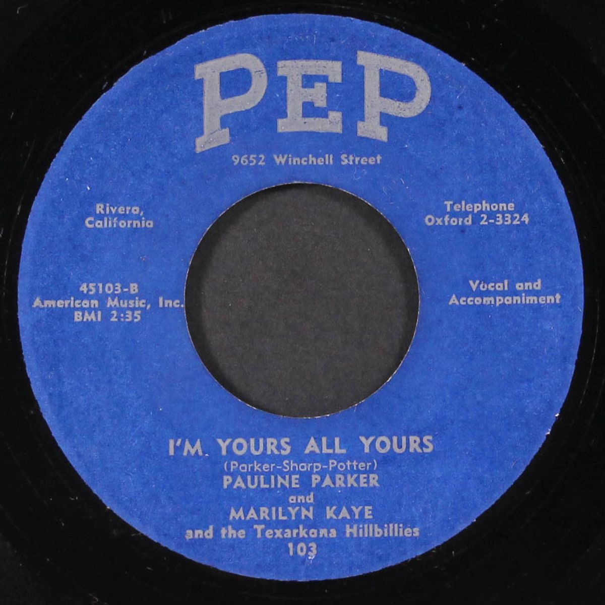 brand new sweetheart / i'm yours all yours by PAULINE PARKER & MARILYN KAYE