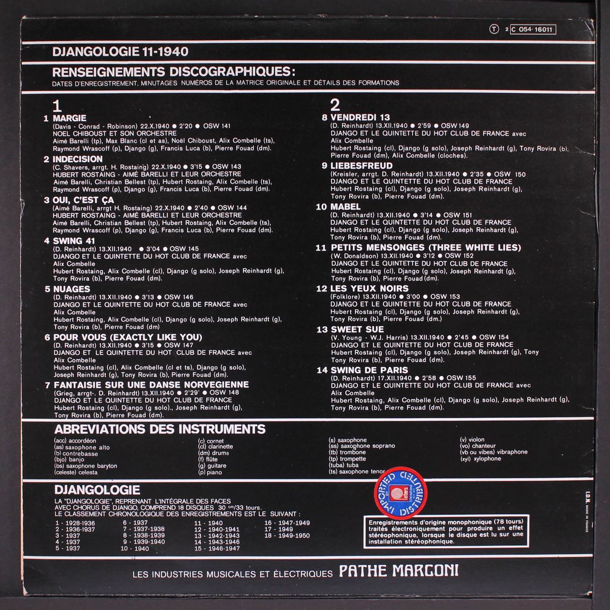 djangologie 11 (1940) by DJANGO REINHARDT