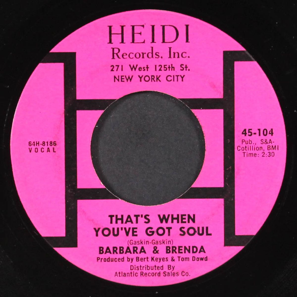 that's when you've got soul / hurtin' inside by BARBARA & BRENDA