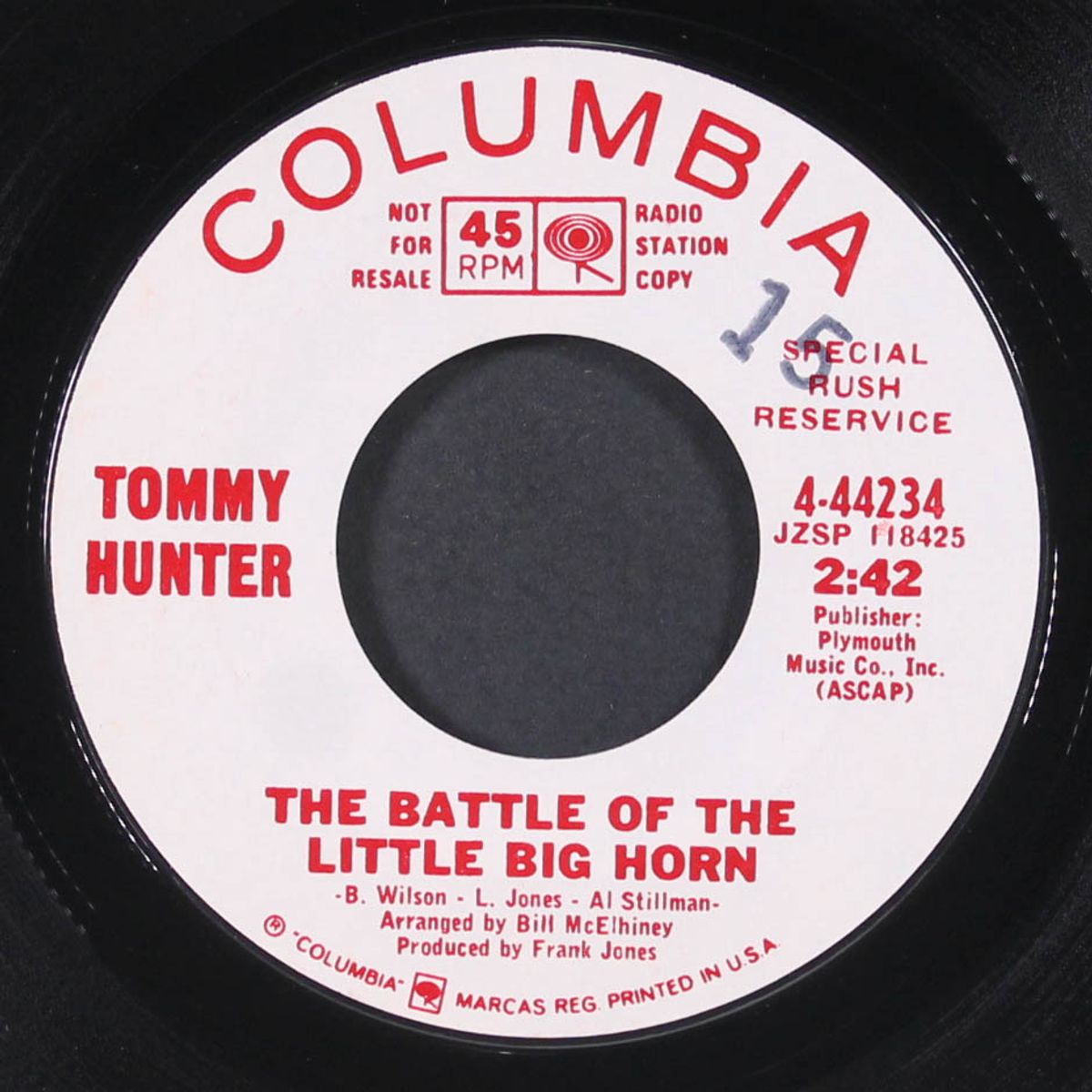 mary in the morning / the battle of the little big horn by TOMMY HUNTER