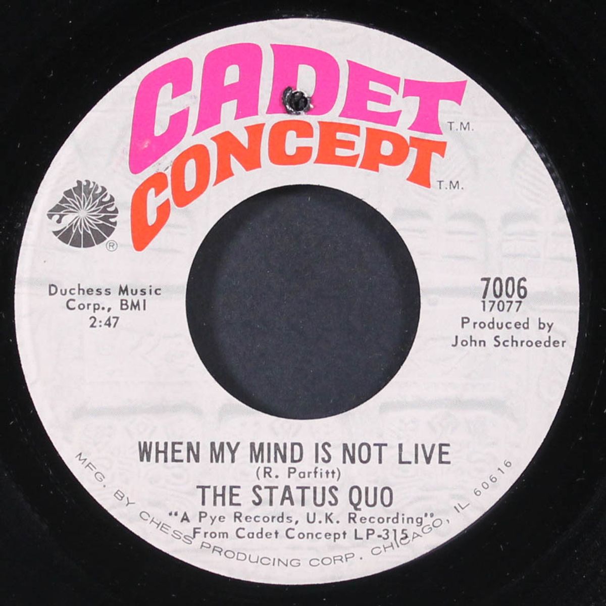 ice in the sun / when my mind is not live by STATUS QUO