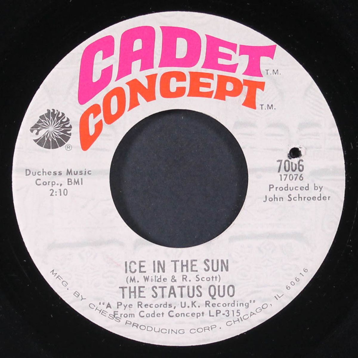 ice in the sun / when my mind is not live by STATUS QUO