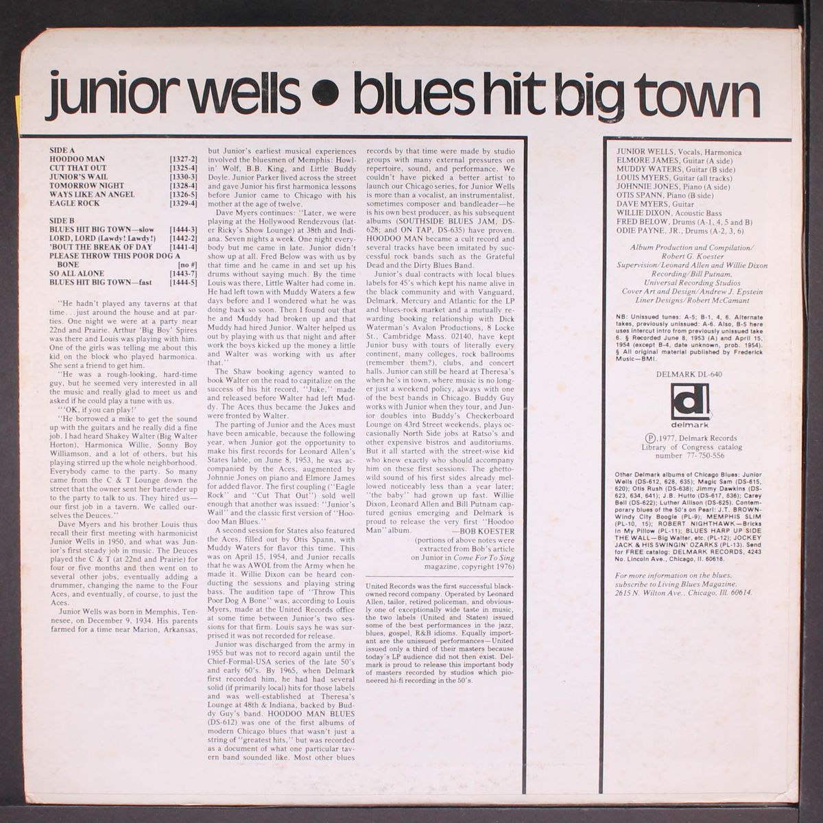 blues hit big town by JUNIOR WELLS