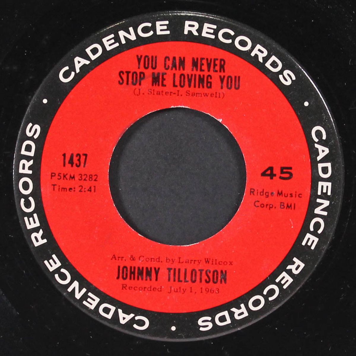 you can never stop me loving you / judy, judy, judy by JOHNNY TILLOTSON