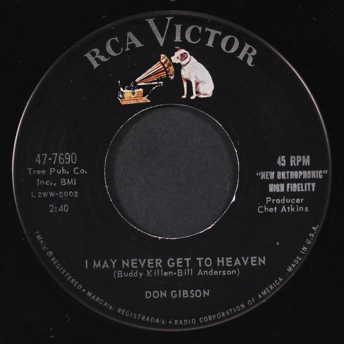 just one time / i may never get to heaven by DON GIBSON