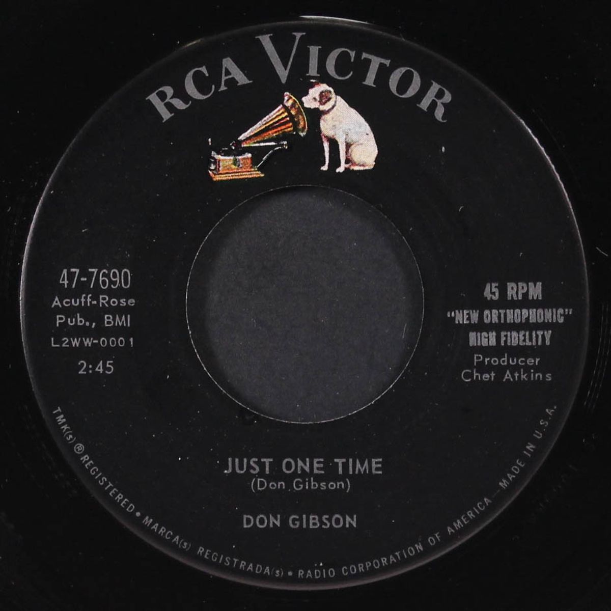just one time / i may never get to heaven by DON GIBSON