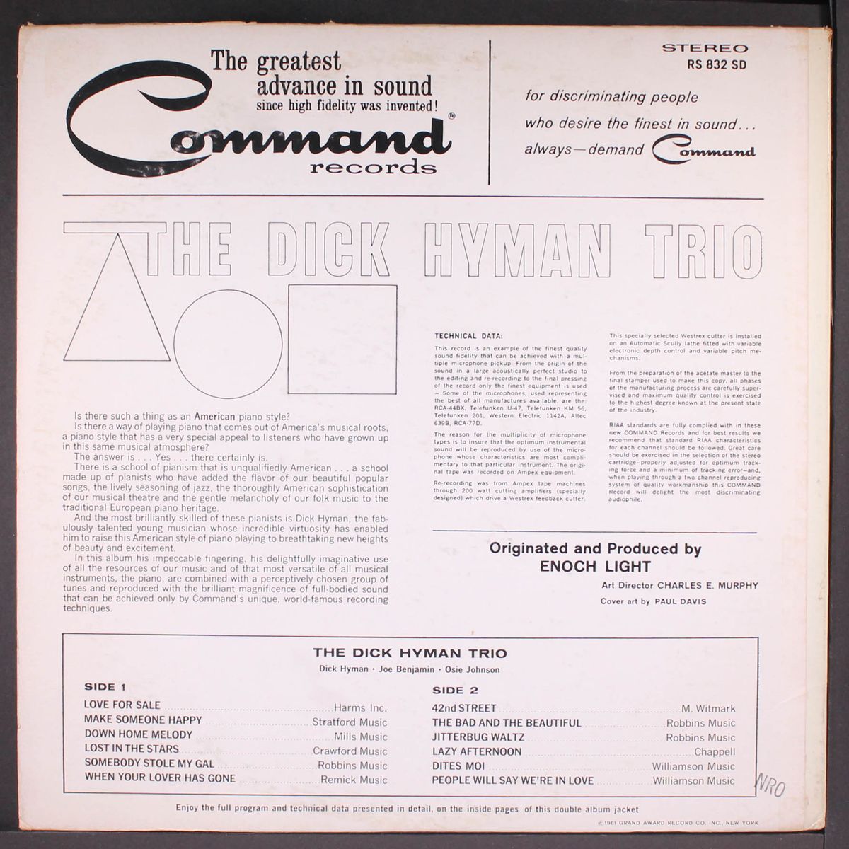 and his trio by DICK HYMAN