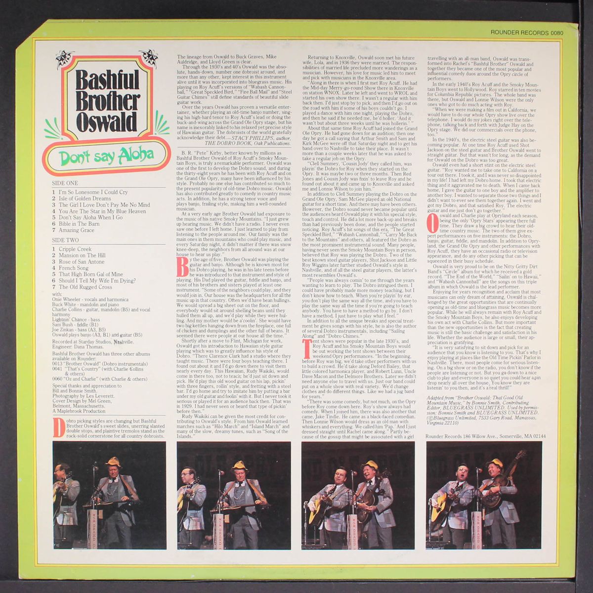 don't say aloha by BASHFUL BROTHER OSWALD