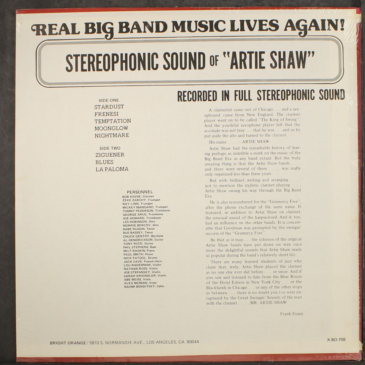 stereophonic sound of artie shaw by ARTIE SHAW