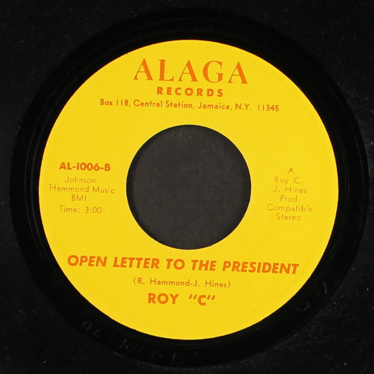 got to get enough / open letter to the president by ROY C