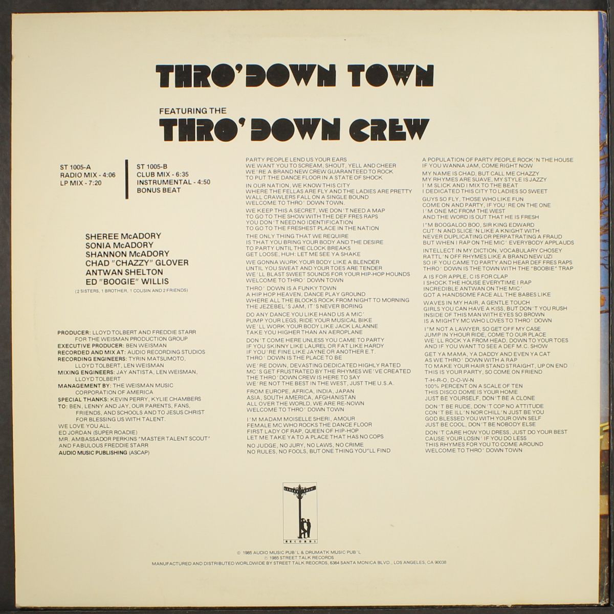 thro' down crew by THRO' DOWN CREW