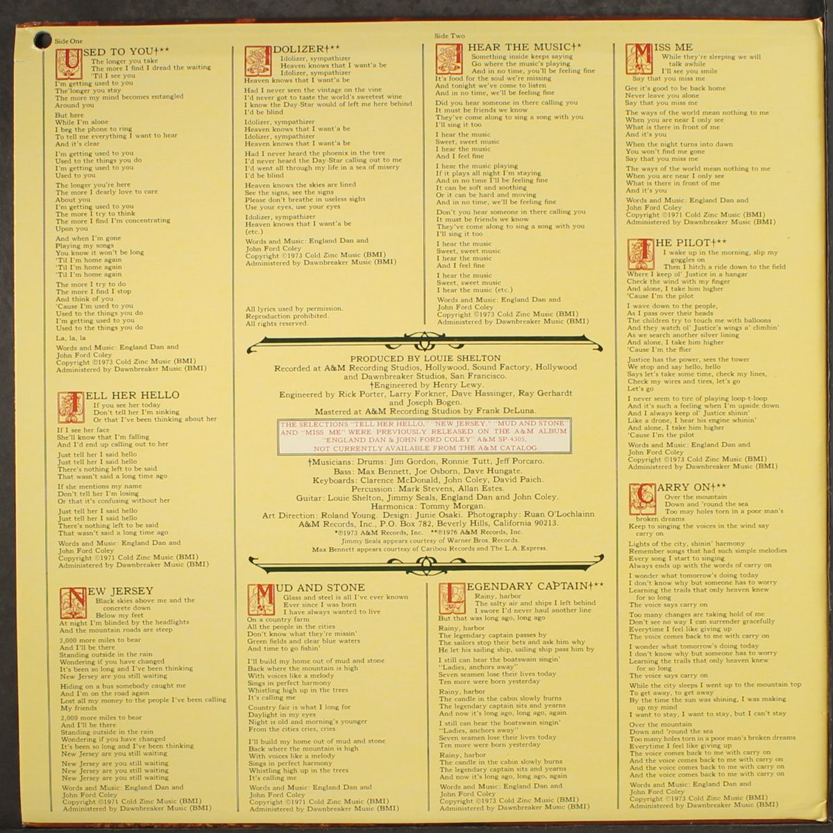 i hear the music by ENGLAND DAN & JOHN FORD COLEY