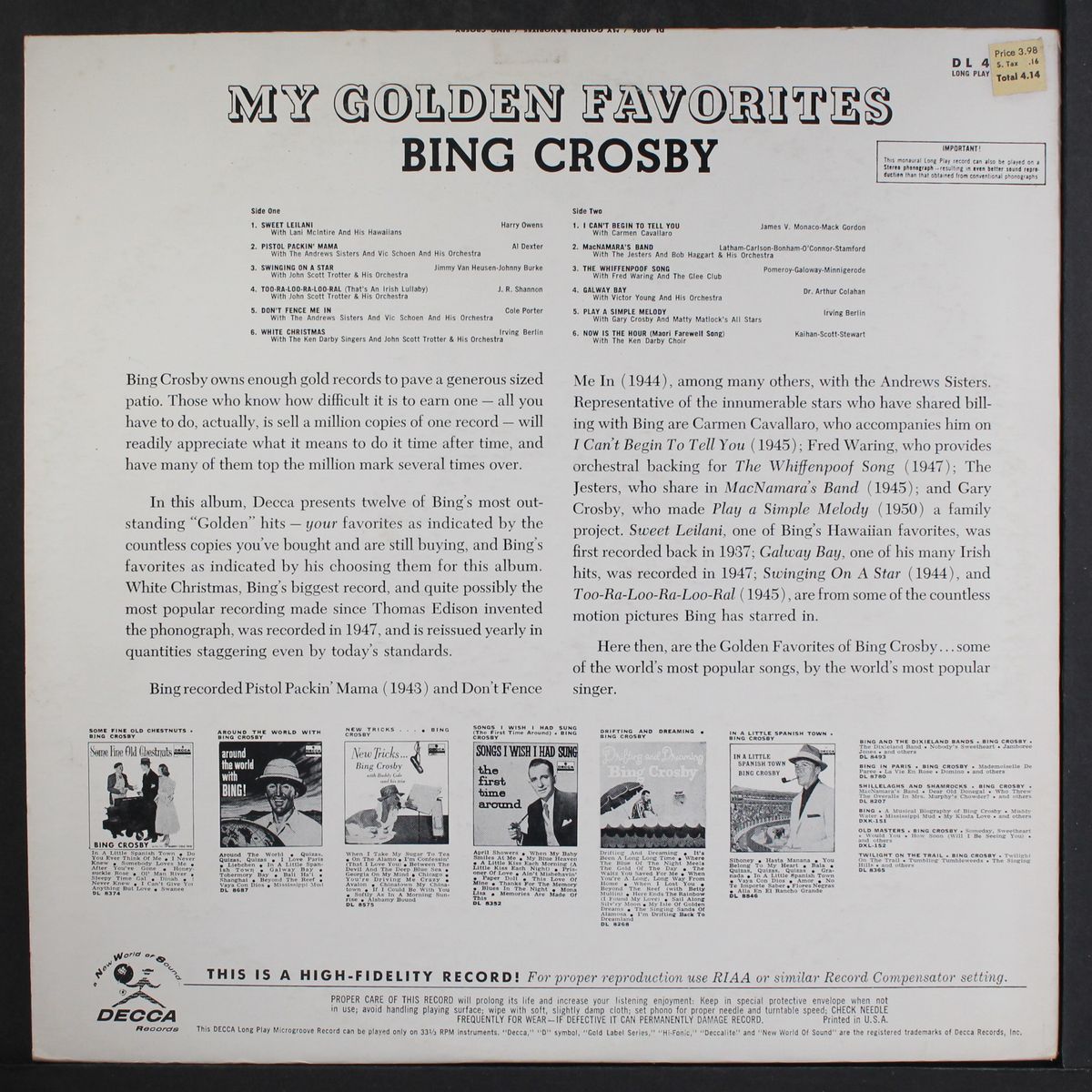 my golden favorites by BING CROSBY