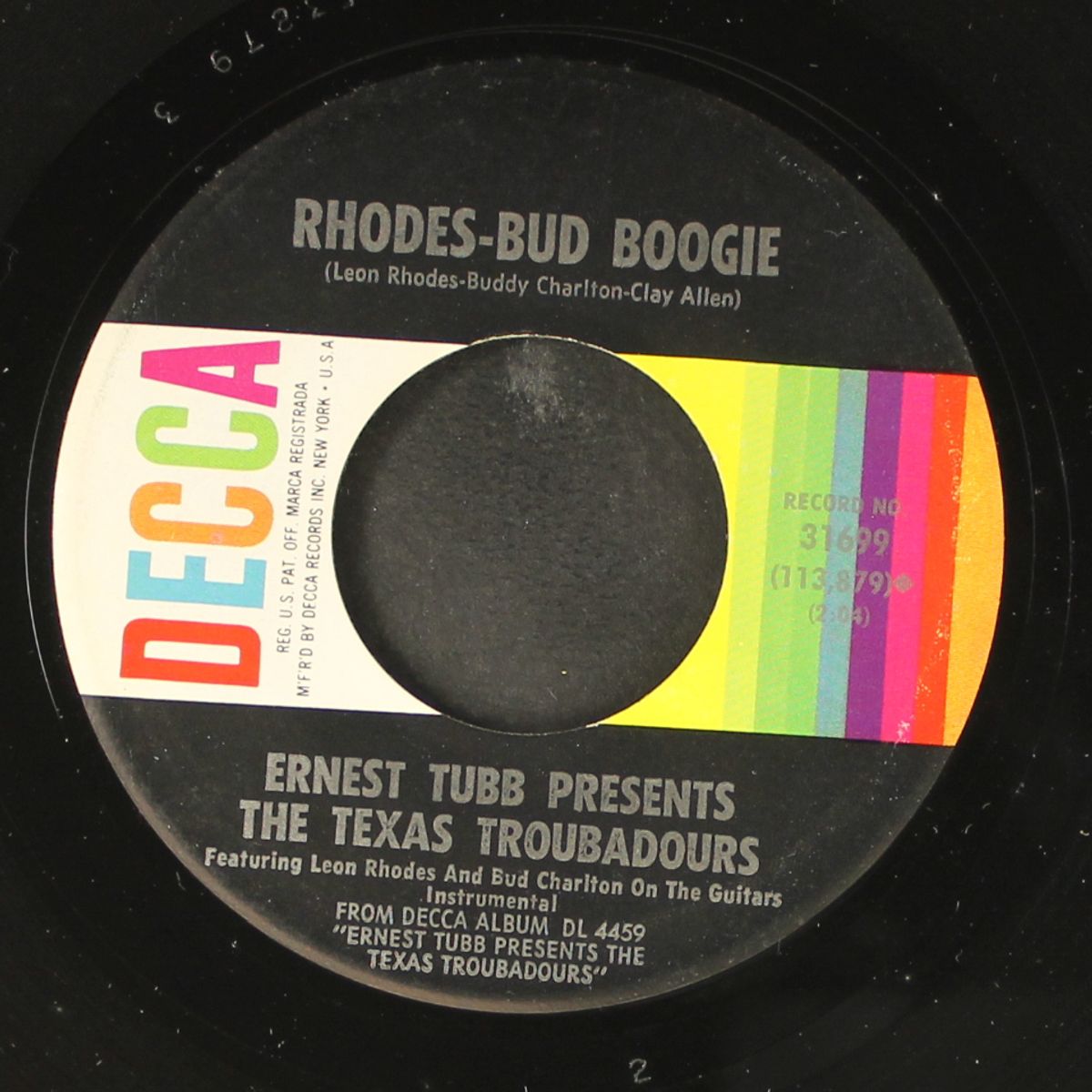 rhodes-bud boogie / pan handle rag by TEXAS TROUBADOURS