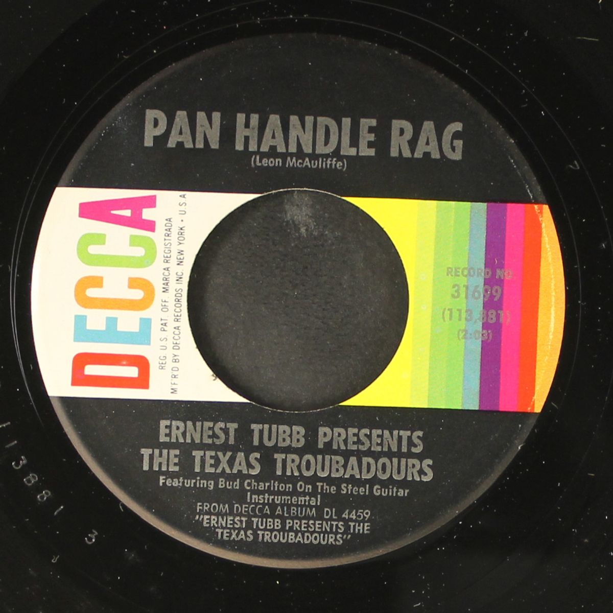 rhodes-bud boogie / pan handle rag by TEXAS TROUBADOURS