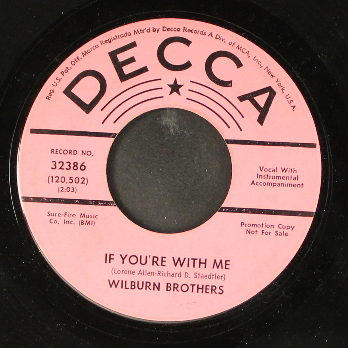 we need a lot more happiness / if you're with me by WILBURN BROTHERS