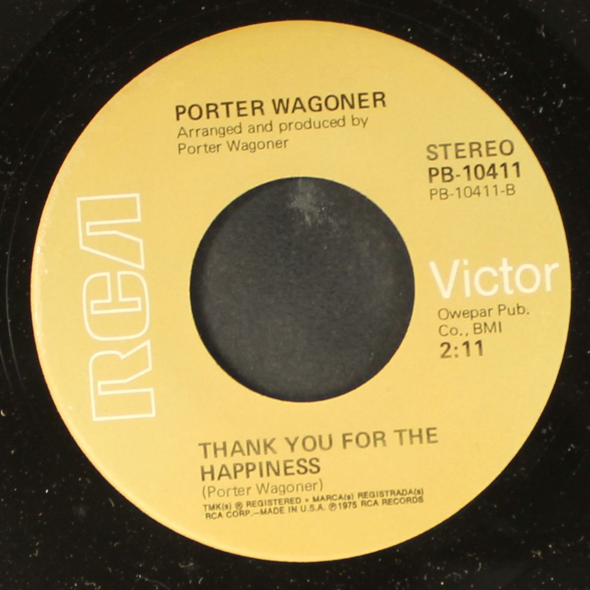 indian creek / thank you for the happiness by PORTER WAGONER