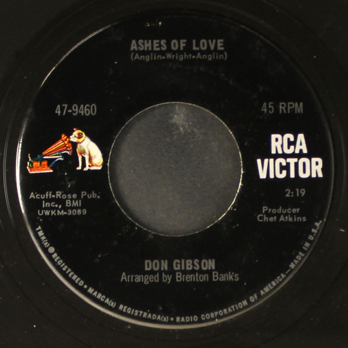 ashes of love / good morning, dear by DON GIBSON