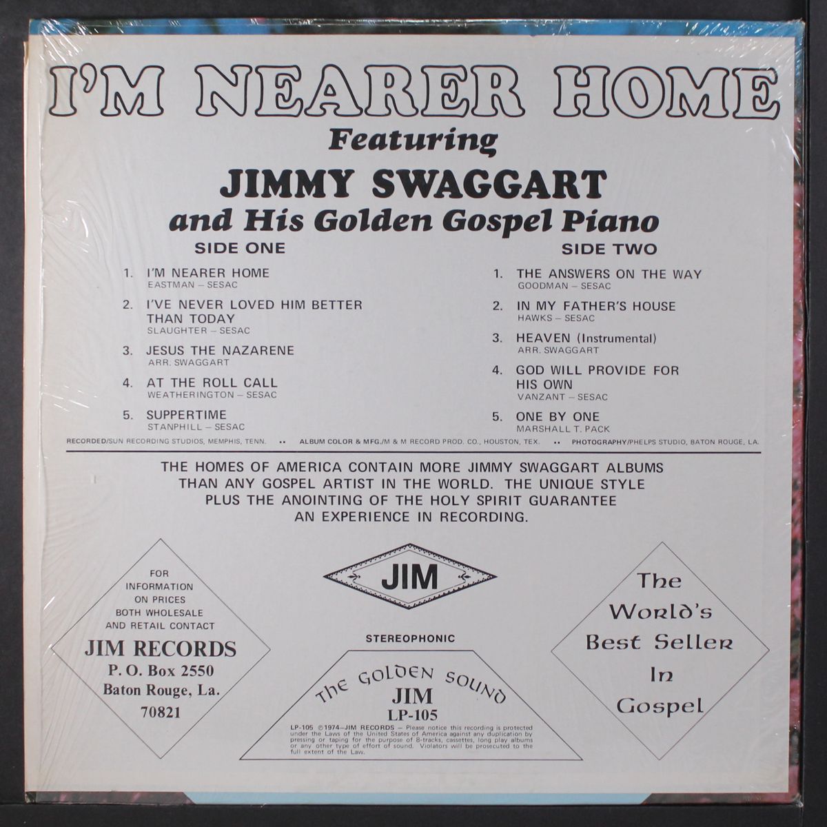 i'm nearer home by JIMMY SWAGGART