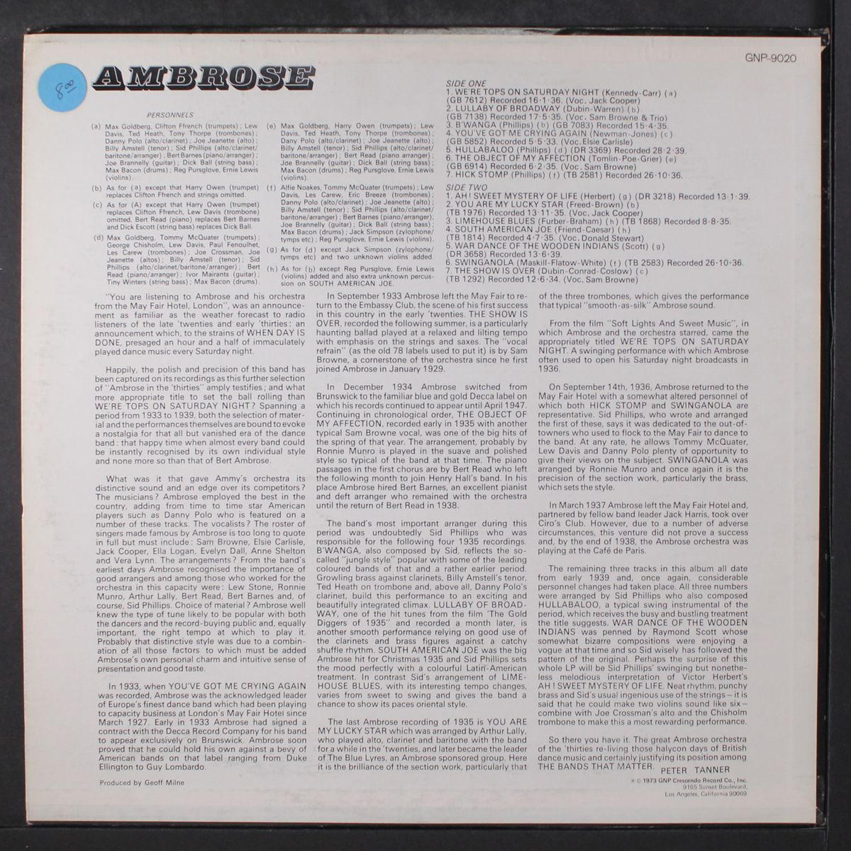 ambrose & his orchestra by AMBROSE & HIS ORCHESTRA