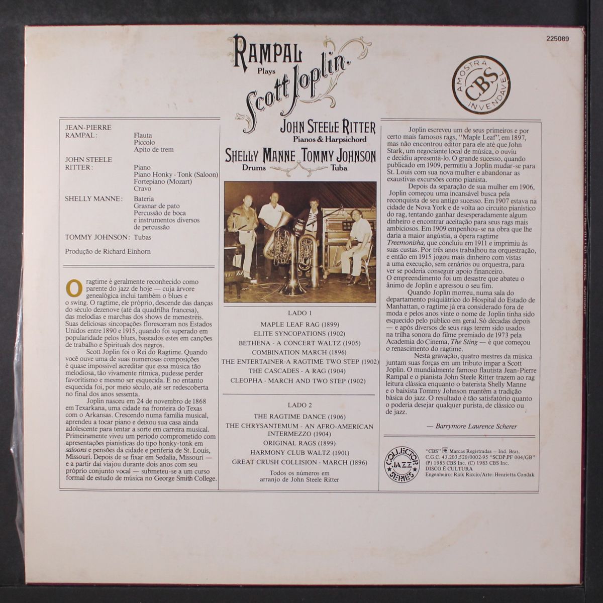 plays scott joplin by JEAN-PIERRE RAMPAL