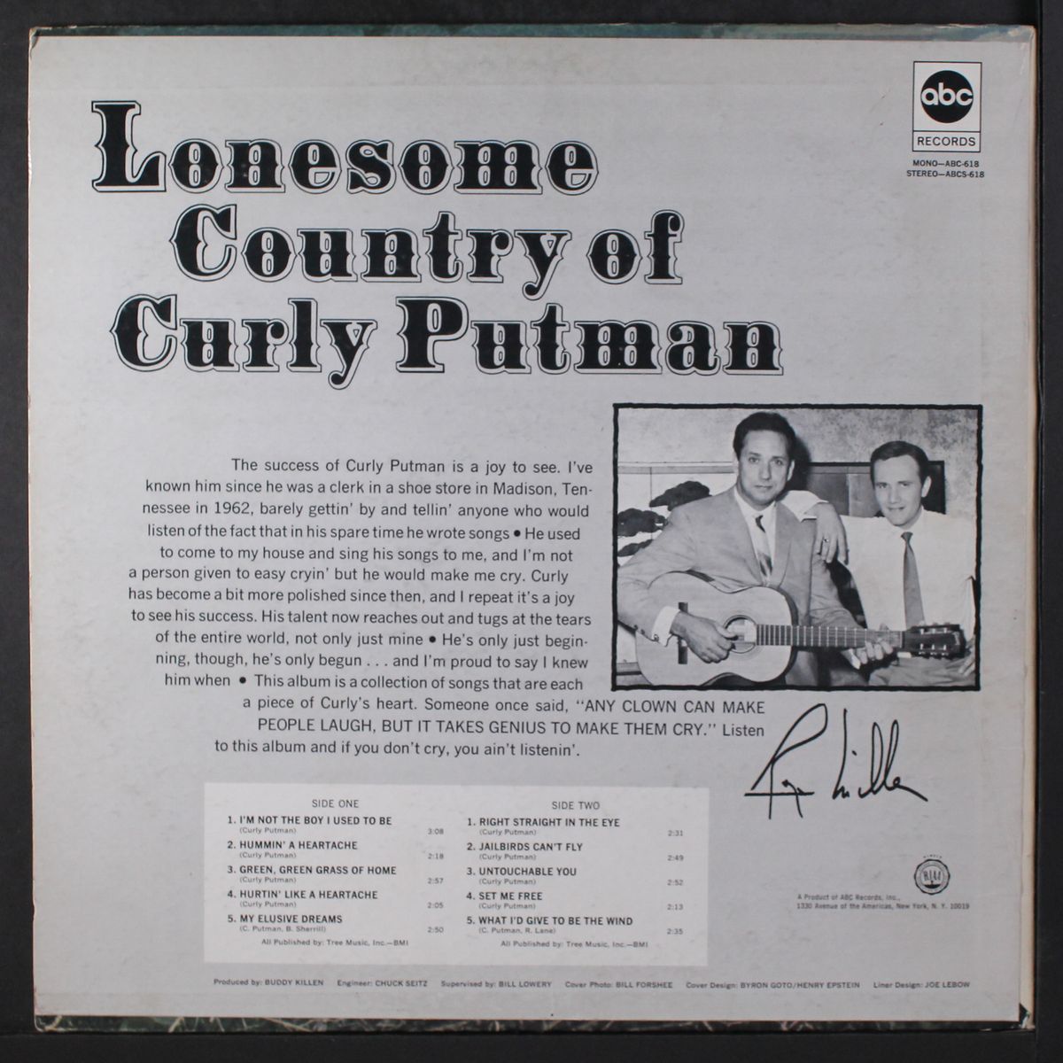 lonesome country by CURLY PUTNAM