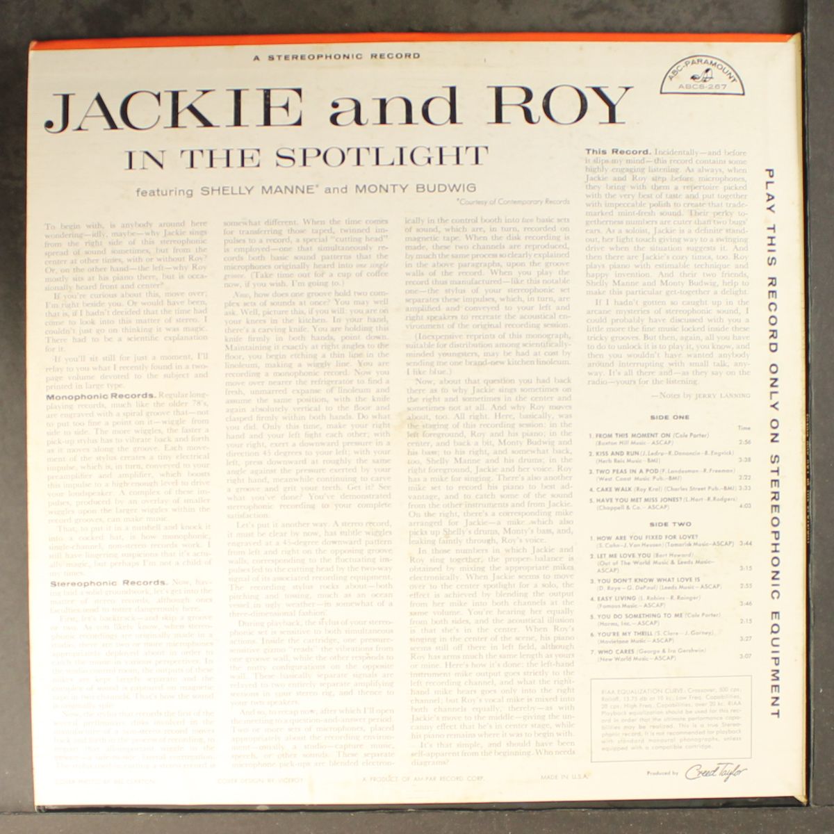 in the spotlight by JACKIE & ROY