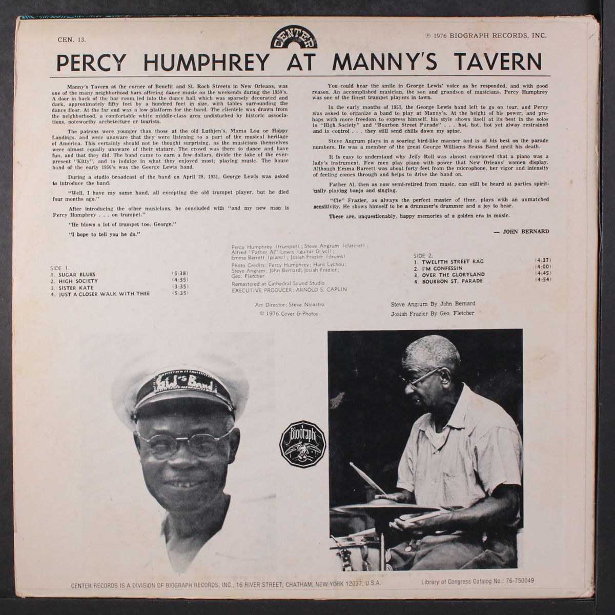 at manny's tavern by PERCY HUMPHREY