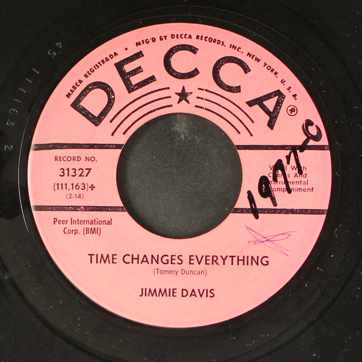 sittin' on top of the world / time changes everything by JIMMIE DAVIS