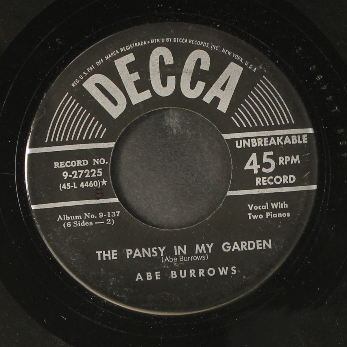 the pansy in my garden by ABE BURROWS
