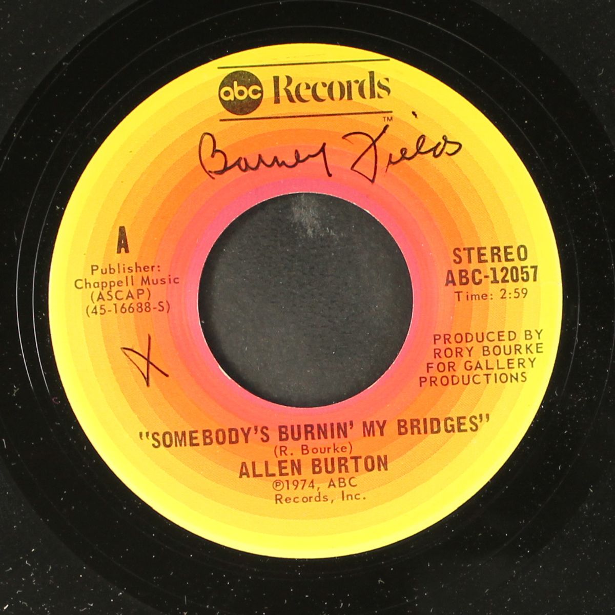 somebody's burnin' my bridges by ALLEN BURTON