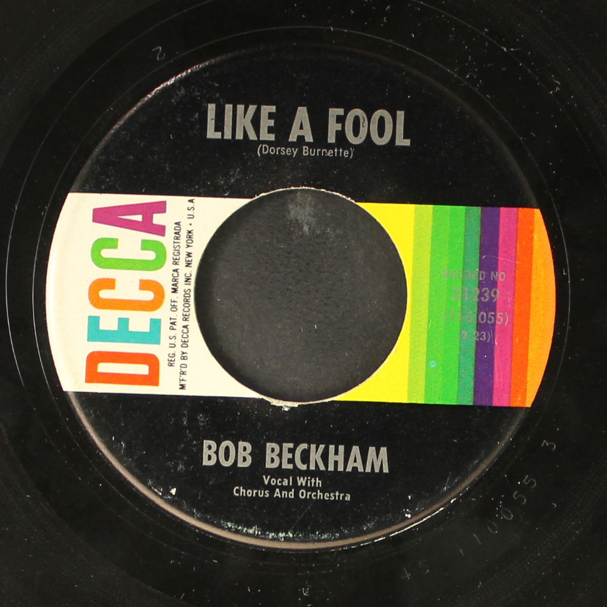 like a fool / forget it by BOB BECKHAM