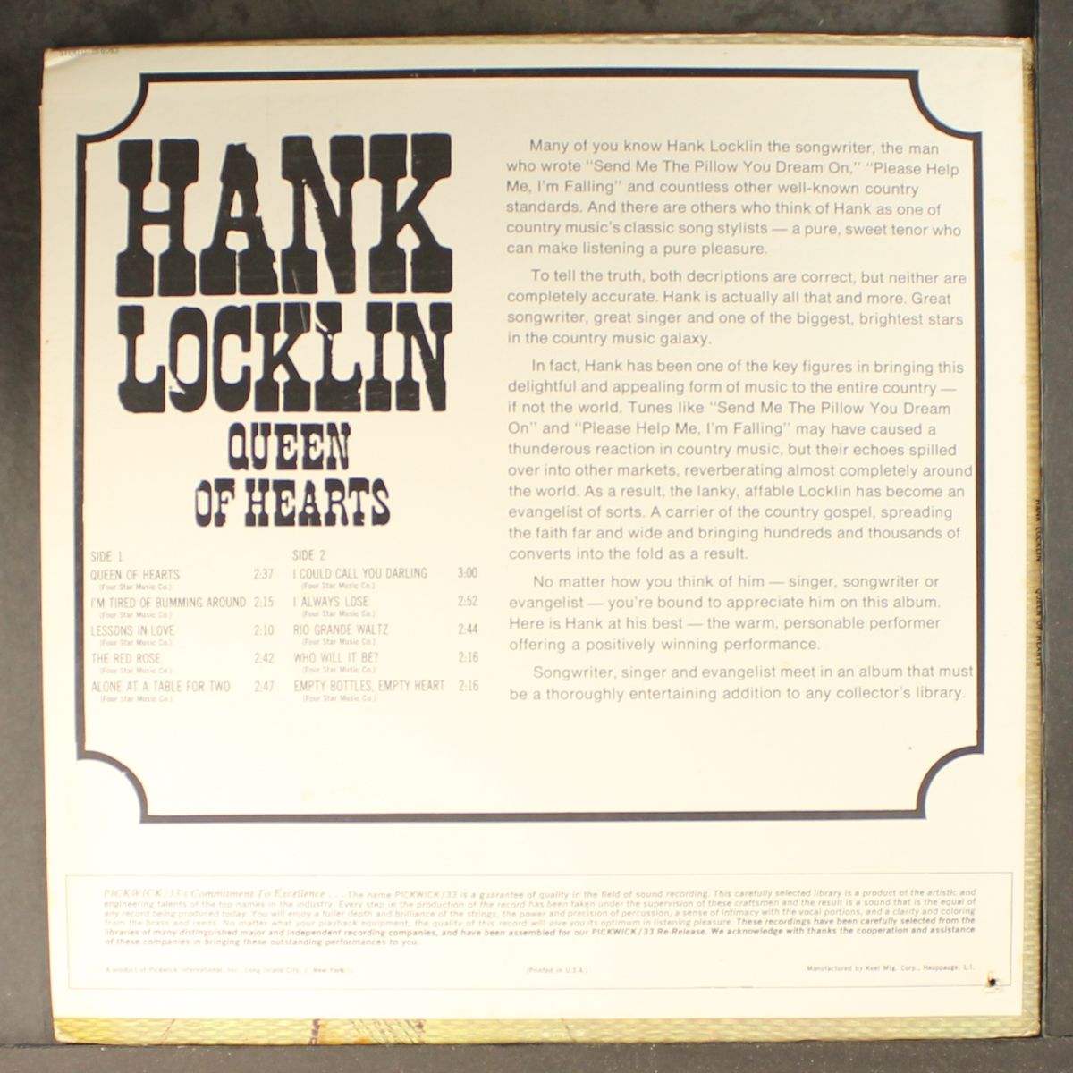 queen of hearts by HANK LOCKLIN