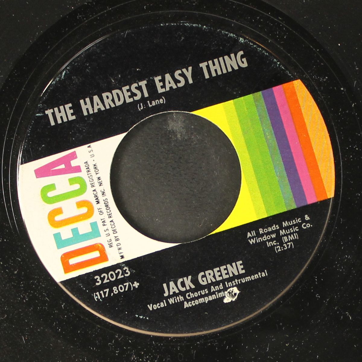 there goes my everything / the hardest easy thing by JACK GREENE