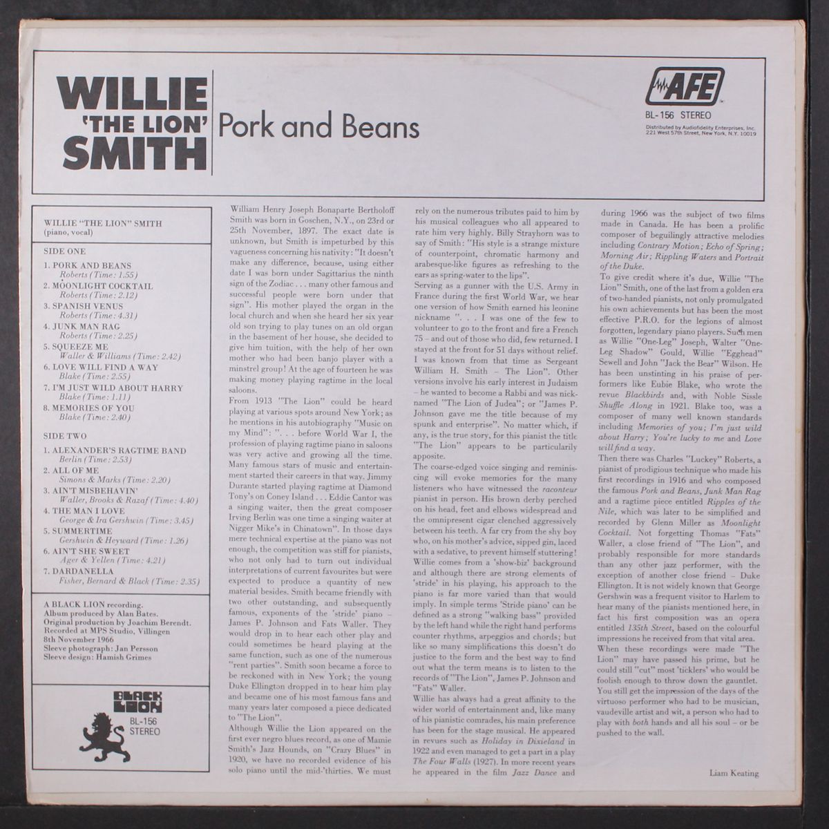 pork and beans by WILLIE "THE LION" SMITH