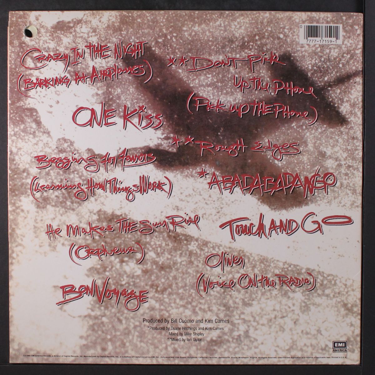 barking at airplanes by KIM CARNES