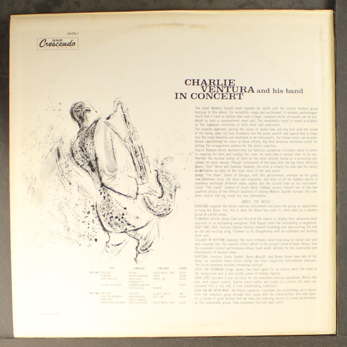 in concert, volume 1 by CHARLIE VENTURA