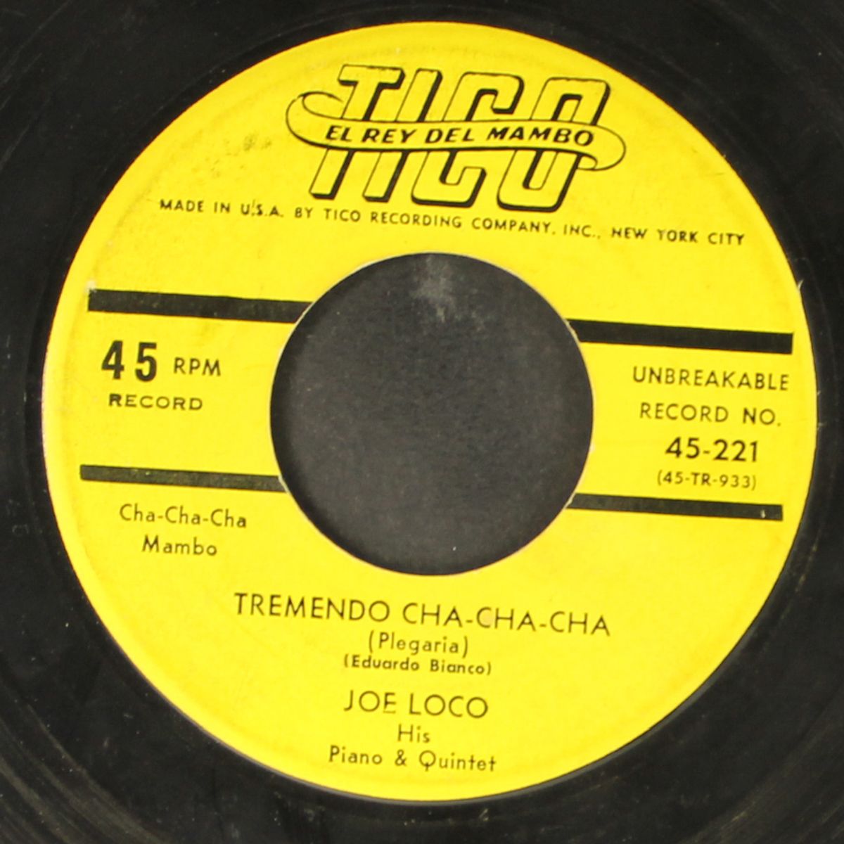 tremendo cha-cha-cha / i love paris by JOE LOCO