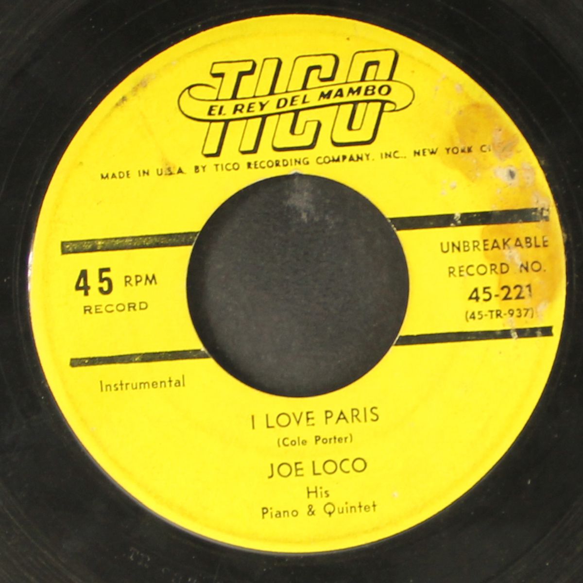 tremendo cha-cha-cha / i love paris by JOE LOCO